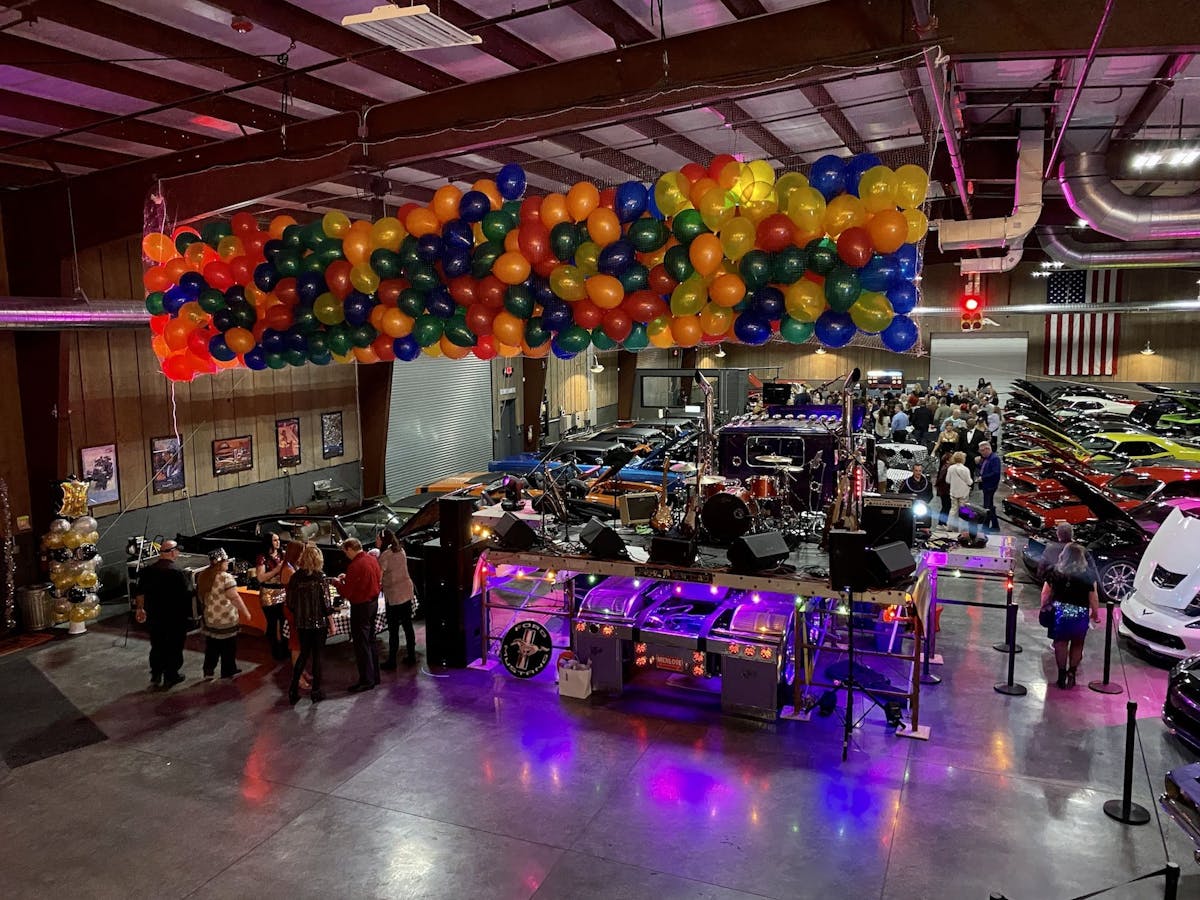 Ceiling full of balloons